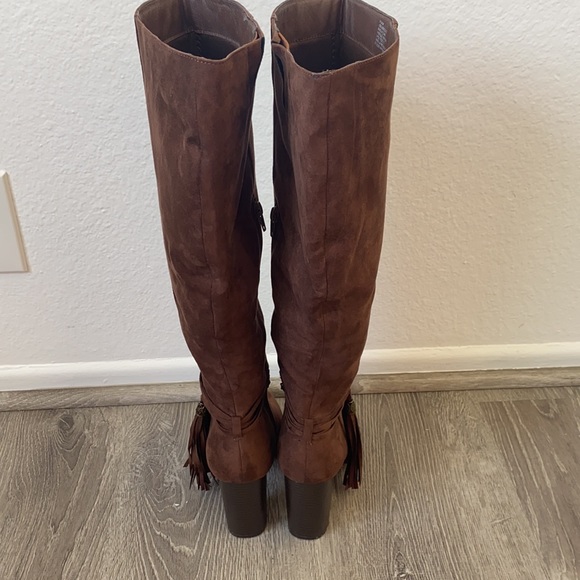 To the knee faux suede boots - Picture 3 of 6